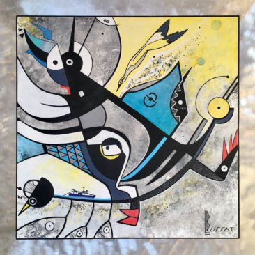 BUFFAT Reve aquatique 40x40