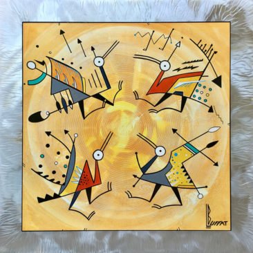 BUFFAT Danse des oiseaux 50 x50