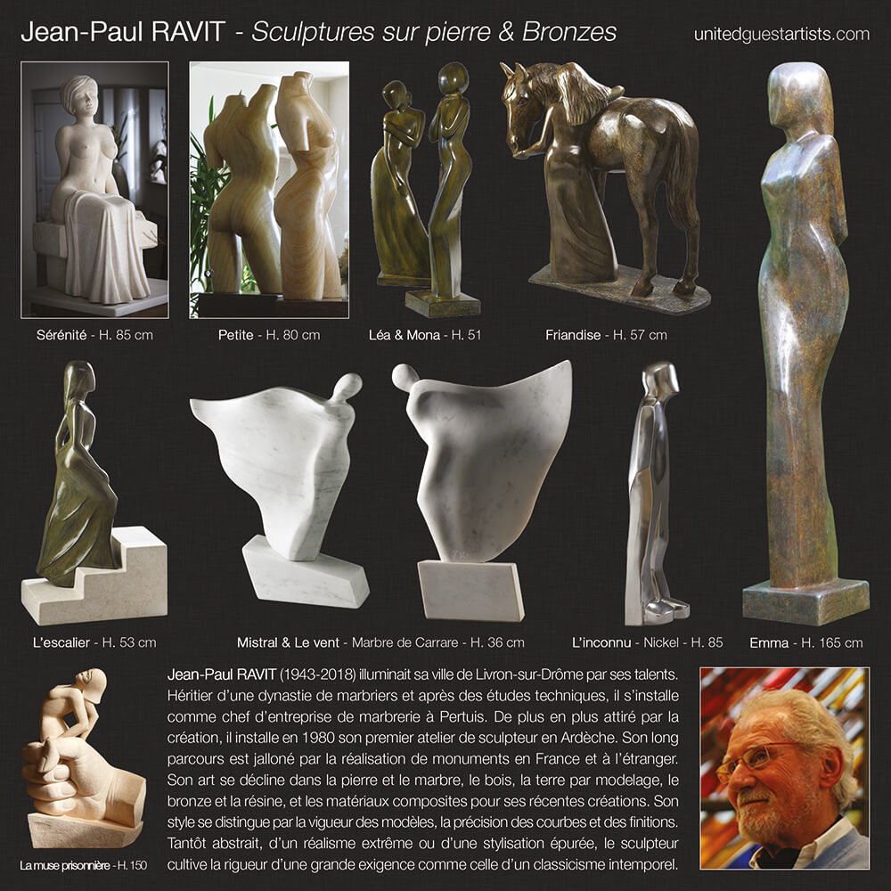 Jean-Paul RAVIT - Sculptures sur pierre & Bronzes