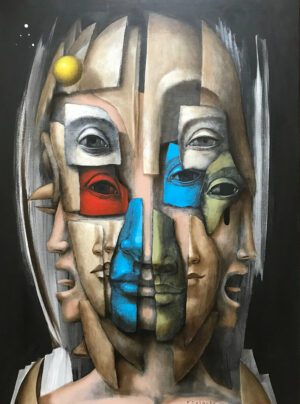 DELAUBE - L'Oiseau Rouge - 60x80 - 2023